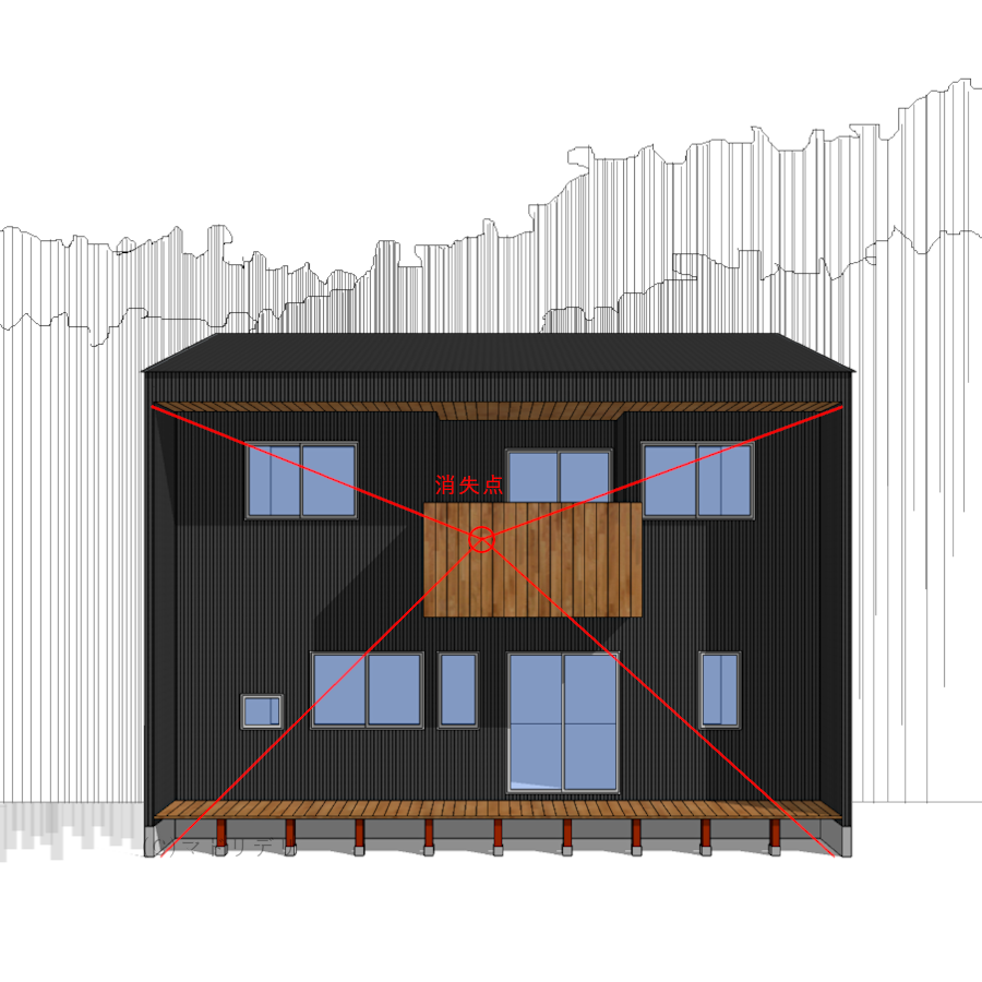 一点透視パース